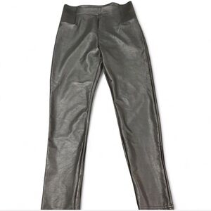 A New Day Faux Leather Leggings Pants Black Elastic Waist Size‎ Large